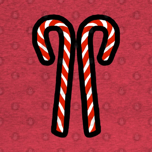 Two Candy Canes for Christmas by ellenhenryart